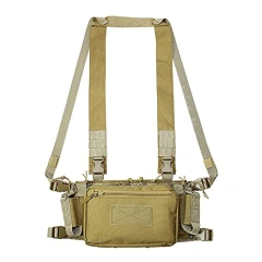 Outdoor Utility Tactical Chest Rig With Magazine Pouch Quick Release Camouflage Molle Vest Tactical Camouflage Chest Rig Customized Heavy Duty Tactical Style Chest Rig Wide Harness Tactical Vest Chest Hanging Tactical Chest Rig for Hunting