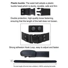 Adjustable Tactical Training Security Duty Belts Multifunctional Flashlight Pouch Sets Utility Belt Hunting Oxford Cloth Belt  Heavy Duty Wear-resistant Lightweight Metal Buckle Durable Tactical Belts Men Nylon Web Tactical Belt