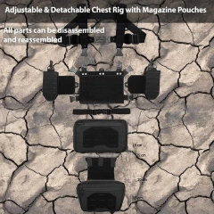 Outdoor Tactical Chest Mini Rig Multifunctional Training Vest with Mag Pouches Adjustable Tactical Vest Chest Rig Tactical Gear Chest Rig Bags Heavy Duty Tactical Micro Chest Rig with Mag Pouch Lightweight Camo Tactical Vest