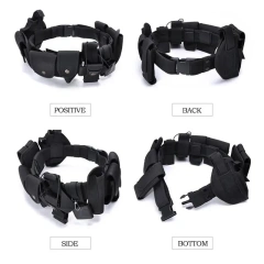 Lightweight Tactical Flashlight Pouch Sets Multifunctional Utility Kit Belt Duty Belt Security Duty Belts With Tool Pouches  Men multifunctional Hiking Rigger Nylon Web Work Belt with Heavy Duty Quick Release Buckle Tactical Belts