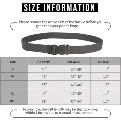 Wear-resistant Durable Hiking Hunting Pants Tactical Belt Stretch Nylon Web Quick Release Work Tactical Belt  Camping and Everyday Use Tactical Belt Utility Nylon Tactical Duty Belt  tactic sport enthusiasts Training Waist Belts