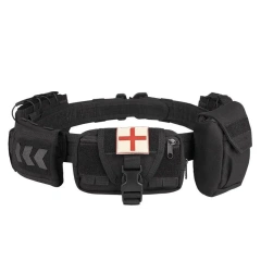 Multi-functional Sport Enthusiasts Outdoor Nylon Tactical Waist Utility Duty Belt with Quick Detach Metal Buckle  Breathable Tactical Training Men Nylon Hiking Golf Work Ratcheting Casual Belt Jeans Web Adjustable Belt