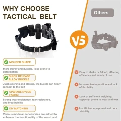 High Quality Premium Adjustable Tactical Duty Belt Set High Density Material Nylon Adjustable Quick-Release Tactical Belt   Wear-resistant Sports Reversible Training durable outdoors Ratchet Belt Nylon Web Golf Tactical Belt