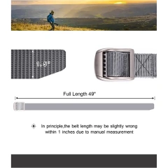 Men's Wear-resistant Sports Training Nylon Web Work Belt Durable Simple Everyday Riggers  Tactical Belt  Outdoor Waist Pack Waist Pack Belt Bag Adults Adjustable Strap Utility Storage Bag for Hiking Gaming Hunting Tactical Belt