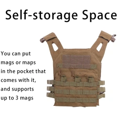 High Quality Nylon Training Vest Adjustable Tactical Vest for Unisex Adults Breathable Assault Training Vest  Wear-resistant outdoors Breathable Paintball Vest with Waist Belt Outdoor Training vest