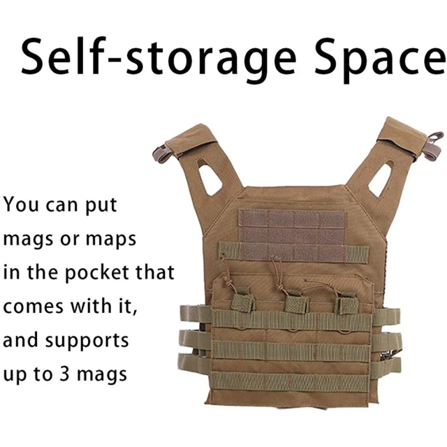 High Quality Nylon Training Vest Adjustable Tactical Vest for Unisex Adults Breathable Assault Training Vest  Wear-resistant outdoors Breathable Paintball Vest with Waist Belt Outdoor Training vest