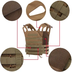 High Quality Nylon Training Vest Adjustable Tactical Vest for Unisex Adults Breathable Assault Training Vest  Wear-resistant outdoors Breathable Paintball Vest with Waist Belt Outdoor Training vest