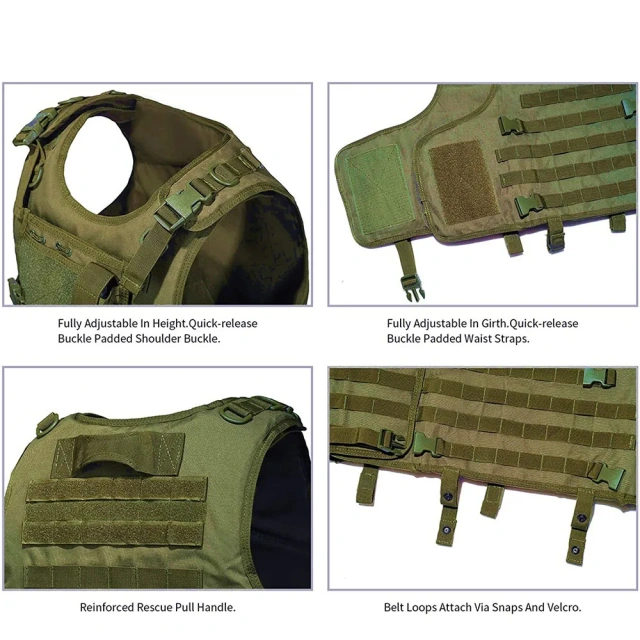 Top Selling Waterproof Training Hunting Vest Outdoors Tactical Hunting Vest Breathable Tactical Vest for Assault  Training Breathable Protective Vest Outdoor Lightweight Assault Adjustable Low Enforcement Vest