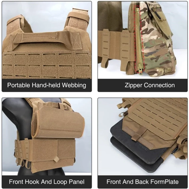 Wholesale High Quality Assault Vest for Hunting Durable Outdoors Wear-resistant Breathable Training Thickened Tactical Vest high-quality Training Adjustable Weighted Vest Wear-resistant Lightweight stab-proof Vest