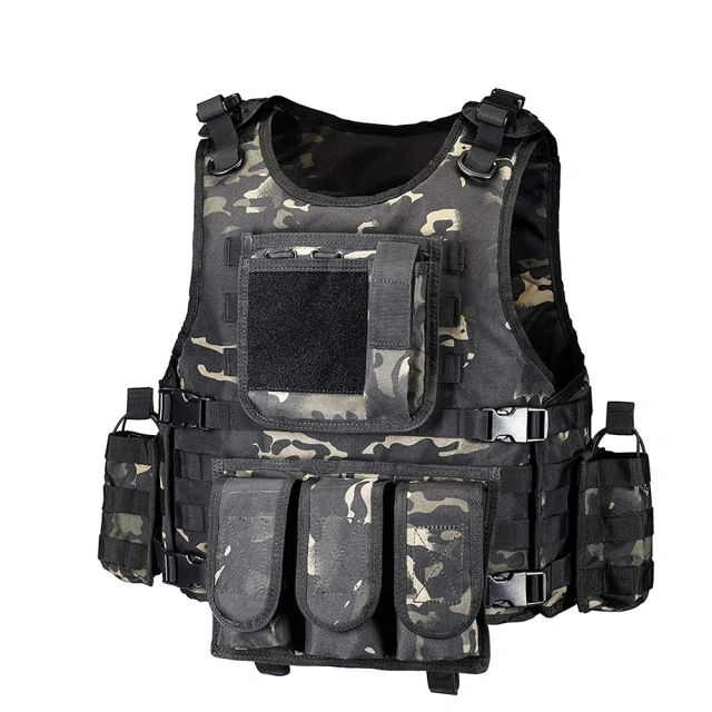 Adjustable Hunting Vest Wear-Resistant Lightweight Training Vest Outdoors Breathable Tactical Vest for Training  Durable Training high-quality Weighted vest Hot selling Weights Vest Plates Men Workout vest