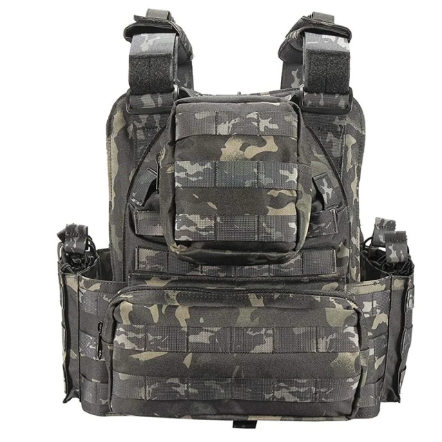 Best Selling Adjustable Tactical Training Vest Breathable Tactical Vest for Outdoors High Quality Tactical Assault Vest  Training Vest Modular assault Training Weight Adjustable Breathable 3D Mesh Liner security vest