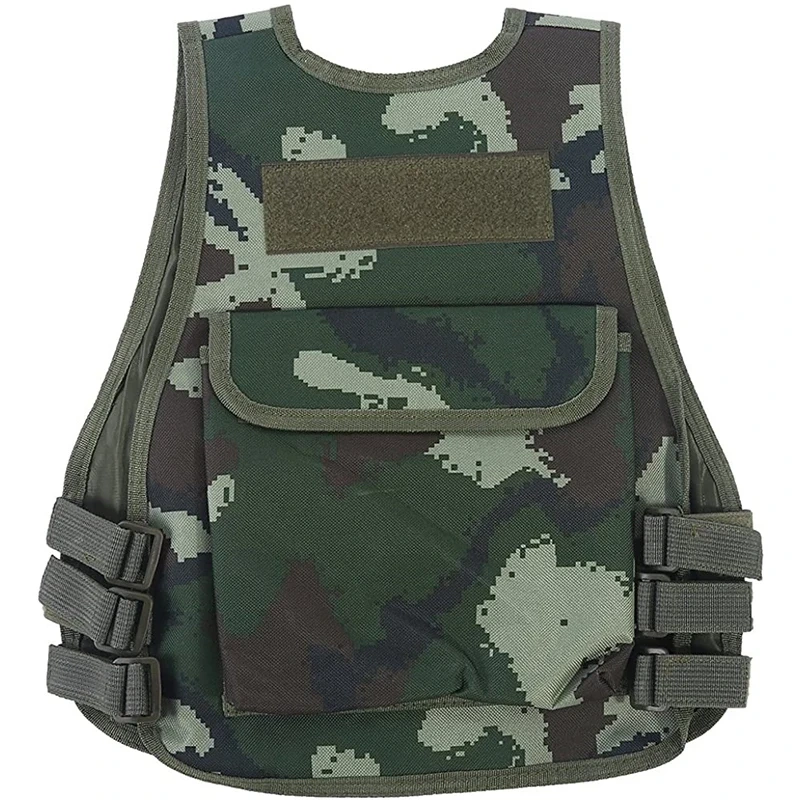 Multifunctional Children Training Tactical Vest Lightweight Training Vest Wear-Resistant Kids Camouflage Tactical Vest  outdoors Training Fast Training Weight Vest Fully Adjustable security Training vest