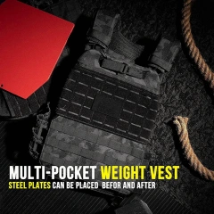 Durable Hiking Adjustable Strength Training Vests Workouts Running Wear-resistant Gym Fitness Weight Clothing Vest  high-quality Training Fight Vest outdoors durable multifunctional Breathable Paintball vest