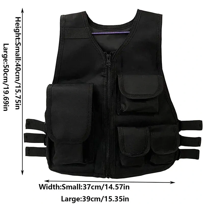 Customized Outdoors Hunting Vest Adjustable Kid Training Vest High Quality Breathable Children Tactical Vest for Training  Assault Sport Vest for Hunting Training outdoors Breathable Outdoor Sports