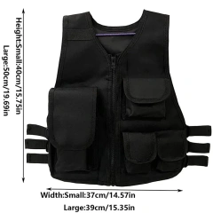 Customized Outdoors Hunting Vest Adjustable Kid Training Vest High Quality Breathable Children Tactical Vest for Training  Assault Sport Vest for Hunting Training outdoors Breathable Outdoor Sports