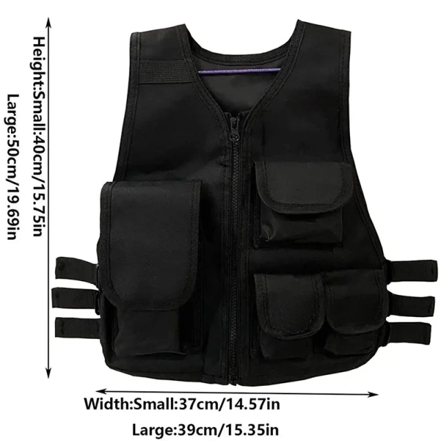 Customized Outdoors Hunting Vest Adjustable Kid Training Vest High Quality Breathable Children Tactical Vest for Training  Assault Sport Vest for Hunting Training outdoors Breathable Outdoor Sports