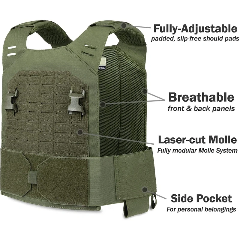 Wholesale Breathable Training Vest for Outdoor Top Quality Training Vest Multifunctional Adjustable Training Vest  Training Vest outdoors Breathable Vest for Men stab-proof sports equipment security vest