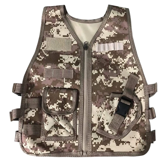 Waterproof Assault Training Vest Durable Lightweight Tactical Vest Wear-Resistant Camouflage Tactical Vest for Kids high-quality durable Training outdoors Breathable Vest stab-proof Sports security