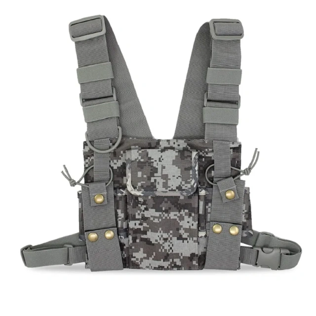 Traveling Lightweight Stab-proof Biking Vest Fashion Radio Chest Harness Chest Front Pack Pouch Holster Hiking Vest  high-quality Multifunctional Adaptive Vest Heavy Version Quick Release Training Vest