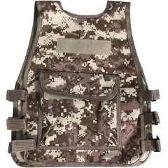 Waterproof Assault Training Vest Durable Lightweight Tactical Vest Wear-Resistant Camouflage Tactical Vest for Kids high-quality durable Training outdoors Breathable Vest stab-proof Sports security