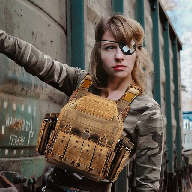 Customized Breathable Assault Training Vest Outdoors Training Vest Adjustable Tactical Vest for Hunting  Training outdoors vest with Harness & Mag Pouch for outdoors Breathable Paintball Range MOLLE Chest Rigs Training Chest