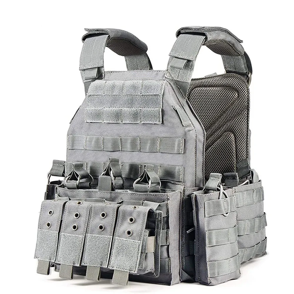 Hot Selling Best Quality Durable Tactical Equipment Vest Outdoors Training Vest Breathable Tactical Vest for Men  Training Lightweight Operational Vest Fully Adjustable Pouches Training stab-proof sports equipment security vest