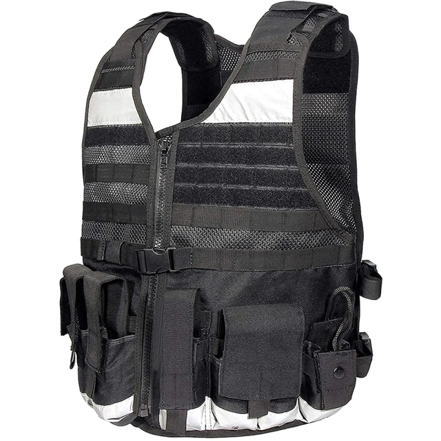 Men High-quality Durable Training Outdoors Breathable Vest Stab-proof Sports Security Wear-resistant Vest  Adjustable Training Wear-resistant  Breathable Paintball Training Vest   Hot selling Training Weighted Vest stab-proof sports equipment secu