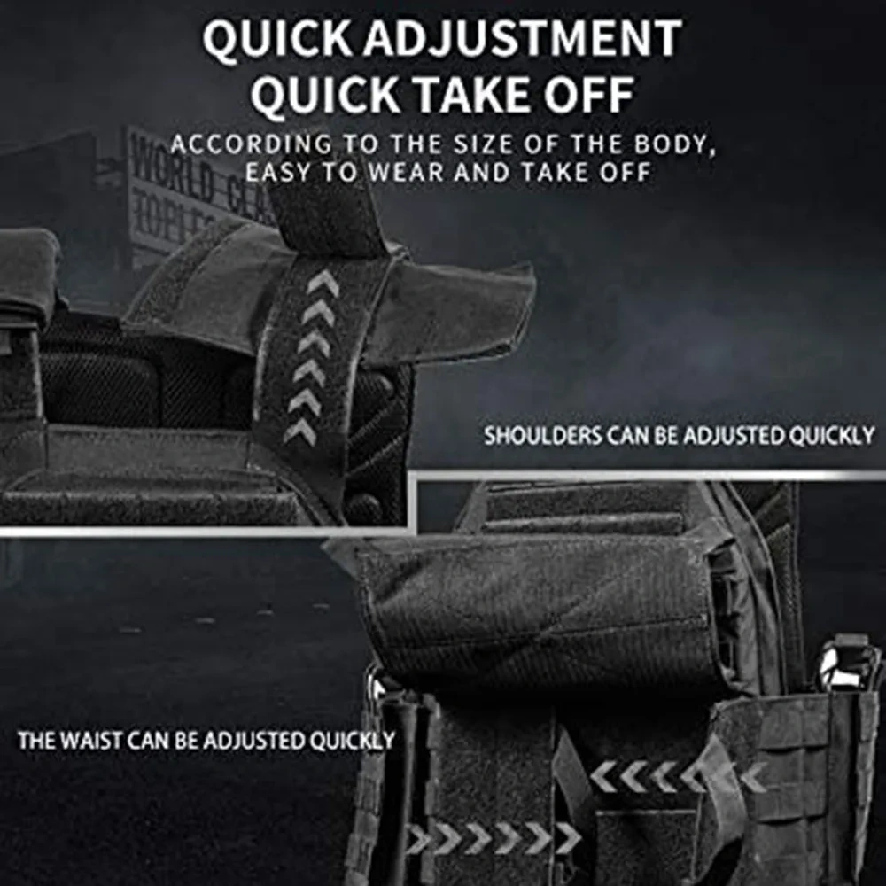 Wholesale Wholesale Wear-Resistant Assault Vest for Outdoor Tactical Vest for Men Lightweight Hunting Training Climbing Vest   Adjustable Adults Training Vest Durable Outdoor Ultra-Light Breathable Training Vest