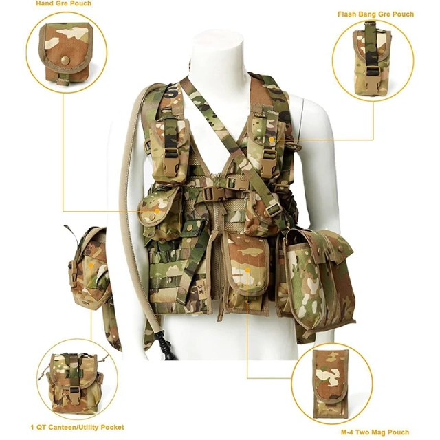 Multifunctional Tactical Training Vest Lightweight Assault Training Vest Breathable Tactical Vest for Outdoor   Training Modular Vest Breathable Assault Training Vest Wear-resistant security Vest