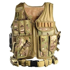 Wholesale Wear-Resistant Assault Vest for Outdoor Multifunctional Tactical Vest Lightweight Hunting Training Vest  Training stab-proof Vest Breathable Assault Training Vest Nylon Adjustable for Unisex Adults