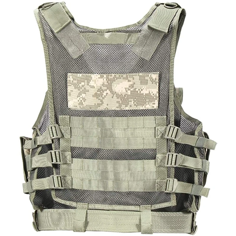 Breathable Tactical Training Vest Adjustable Adults Training Vest Good Quality Ultra-Light Hunting Training Vest for Outdoor  outdoors Breathable Training Vest and Quick Release Adapters for Training Vest Chest Rig Cummerbund Quick Disconnect