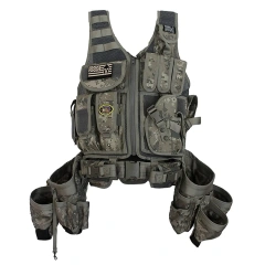 Customized Adjustable Training Vest for Hunting Breathable Training Vest High Quality Outdoors Training Vest  Kids Training Vest Adjustable Nylon Children Outdoor Game Vest with Multiple Pouches for Playing Game