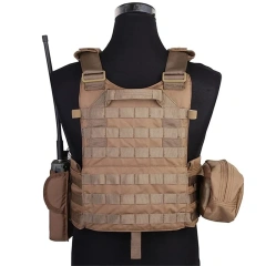Adjustable Water Repellent Training Wear-resistant Outdoors Breathable Paintball Training Outdoor Activities Vest  Adjustable high-quality Training Vest Enhanced Triple Front Panel Training Vest Waterproof Wear-resistant Training Weight Vest Tough Nylon