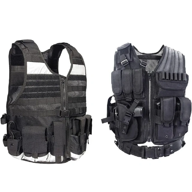 Men High-quality Durable Training Outdoors Breathable Vest Stab-proof Sports Security Wear-resistant Vest  Adjustable Training Wear-resistant  Breathable Paintball Training Vest   Hot selling Training Weighted Vest stab-proof sports equipment secu