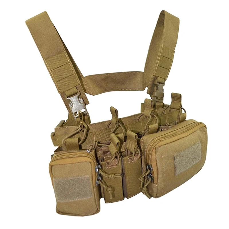 Hot Sale Wear-Resistant Outdoor Tactical Training Vest Adjustable Training Vest for Hunting Durable Assault Training Vest   Adjustable outdoors Breathable Vest Paintball Assault Soft Vest Tan Training Vest Waist Circumference