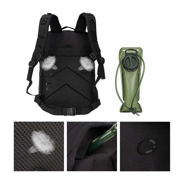 Assault Backpack 3 Day Assault Package 42L Practical Backpack Hiking Camping Backpacking Hiking Hunting  Digital Camouflage Luggage Bag Heavy Duty Military Training Handbag Shoulder Strap Range Bag