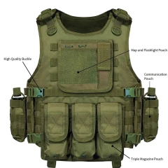 Top Selling Waterproof Training Hunting Vest Outdoors Tactical Hunting Vest Breathable Tactical Vest for Assault  Training Breathable Protective Vest Outdoor Lightweight Assault Adjustable Low Enforcement Vest