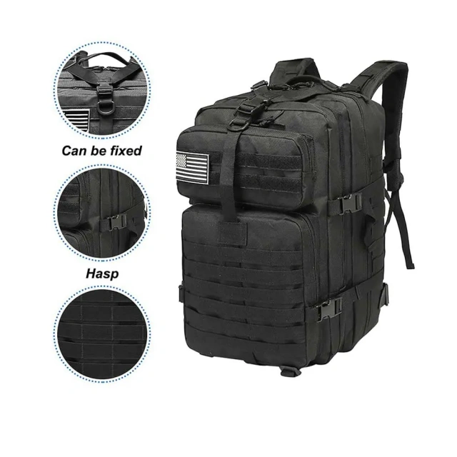 Practical Assault Backpack Large Training Assault Bag Outdoor Fishing and Hunting Bag Camping Hiking Backpack Military Training Military Backpack Waterproof Military Bag Backpack Travel Backpack