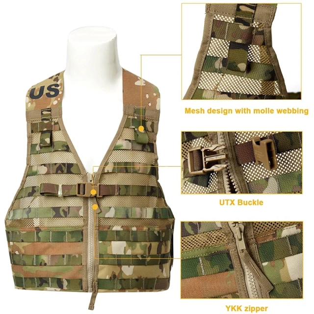 Multifunctional Tactical Training Vest Lightweight Assault Training Vest Breathable Tactical Vest for Outdoor   Training Modular Vest Breathable Assault Training Vest Wear-resistant security Vest