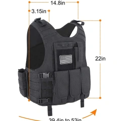 Outdoor Tactical Equipment Vest for Men High Quality Tactical Vest for Training Breathable Hunting Vest  Adjustable multifunctional Training Vest Outdoor Ultra-Light Breathable Wear-resistant Training Vest