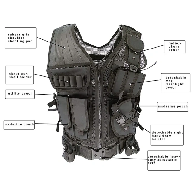 Hot Selling Ultra-Light Tactical Training Vest Assault Training Vest for Outdoor Breathable Sports Training Vest  Outdoor Hunting Fishing Outdoor Training Vest Adjustable Chest Set Game Protective Vest