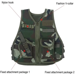 Wholesale Outdoor Fashionable Sports Camouflage Training Vest with Multi Pocket Wear-resistant Hiking Waistcoat  Hot selling Multifunctional Lightweight Training Vest Breathable Wear-resistant Vest