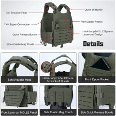 Wholesale Assault Vest for Hunting Durable Breathable Training Vest for Outdoor High Quality Wear-resistant Tactical Vest  Waterproof Training Vest outdoors durable outdoors security Breathable Paintball vest