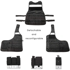 Men High-quality Durable Training Outdoors Breathable Vest Stab-proof Sports Security Wear-resistant Vest  Adjustable Training Wear-resistant  Breathable Paintball Training Vest   Hot selling Training Weighted Vest stab-proof sports equipment secu