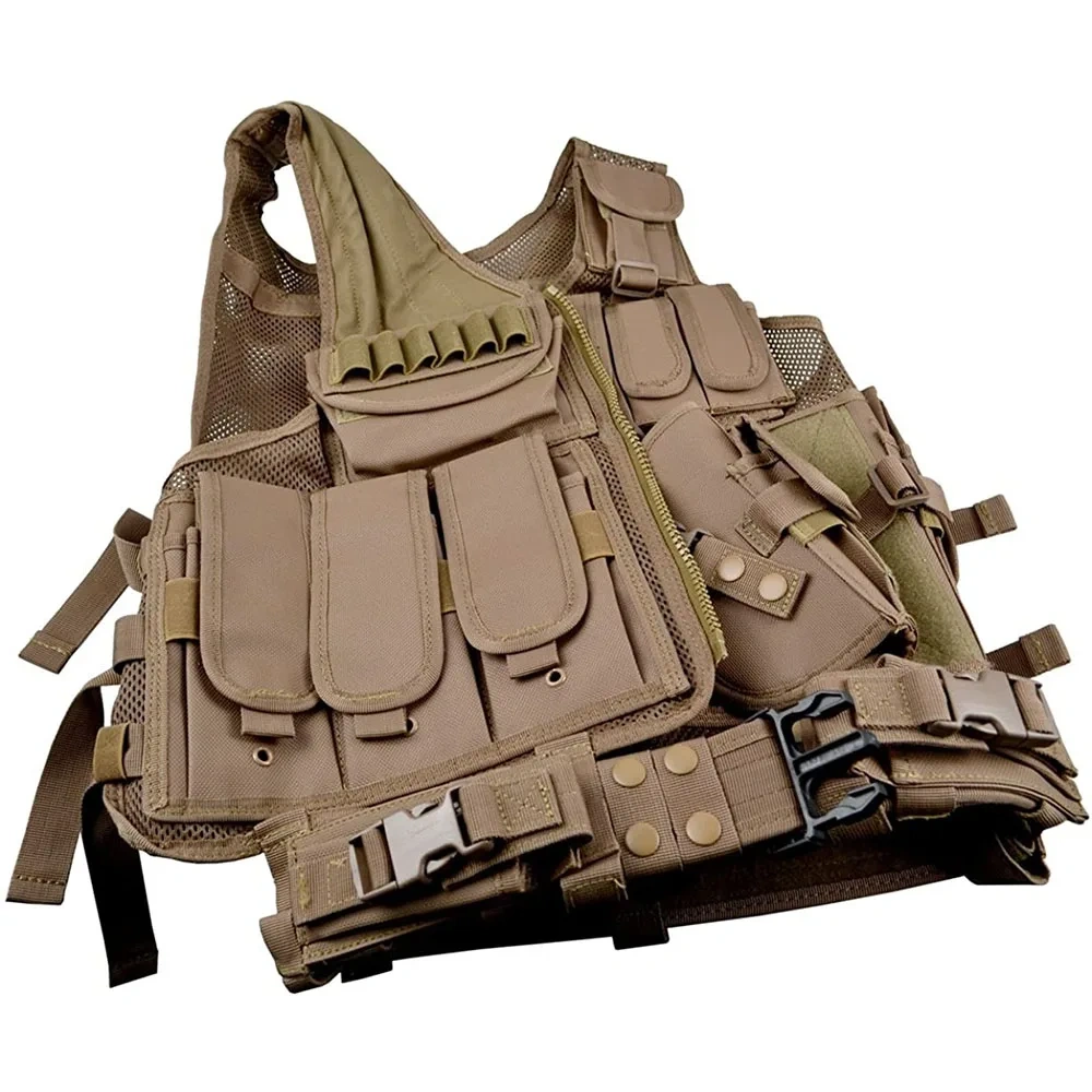 Adjustable Training Hunting Vest High Quality Oxford Training Vest Durable Breathable Tactical Vest  Lightweight Wear-resistant stab-proof Sports Training vest outdoors Breathable Training Vest