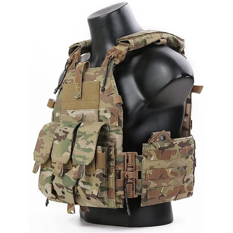 Good Quality Tactical Chest Rig Vest Outdoors Tactical Vest for Training Breathable Game Training Hunting Vest  Training Duty Vests Security Adjustable Training durable outdoors security Training vest