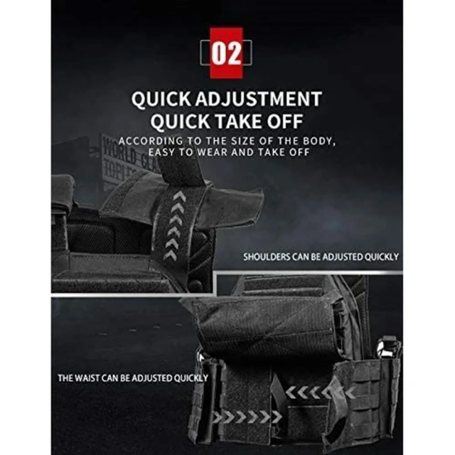 High Quality Durable Tactical Training Vest Waterproof Wear-Resistant Training Hunting Vest Outdoor Tactical Vest for Training  Camo Training Outdoor Carrier Vest Adjustable Training durable outdoors security Training vest