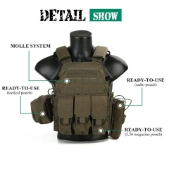 Wholesale Adjustable Tactical Vest for Hunting Outdoor Tactical Training Vest Multifunctional Wear-Resistant Tactical Vest Hot selling lightweight outdoors Training Vest Quick Release Vest Training