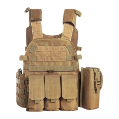 Customized Good Quality Hunting Training Vest for Outdoors Breathable Tactical Hunting Vest Breathable Tactical Vest  Modular Assault Vest System Compatible with sports outdoors lightweight Camouflage security vest