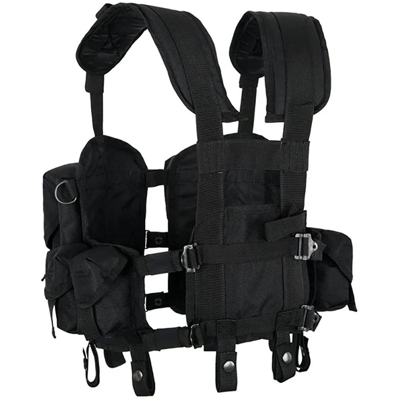 Wholesale Durable Sport Training Vest for Outdoor Breathable Training Vest High Quality Adjustable Training Vest  Training outdoors Breathable Vest Adjustable Modular Paintball Vest Open TOP Triple Mag Pouch